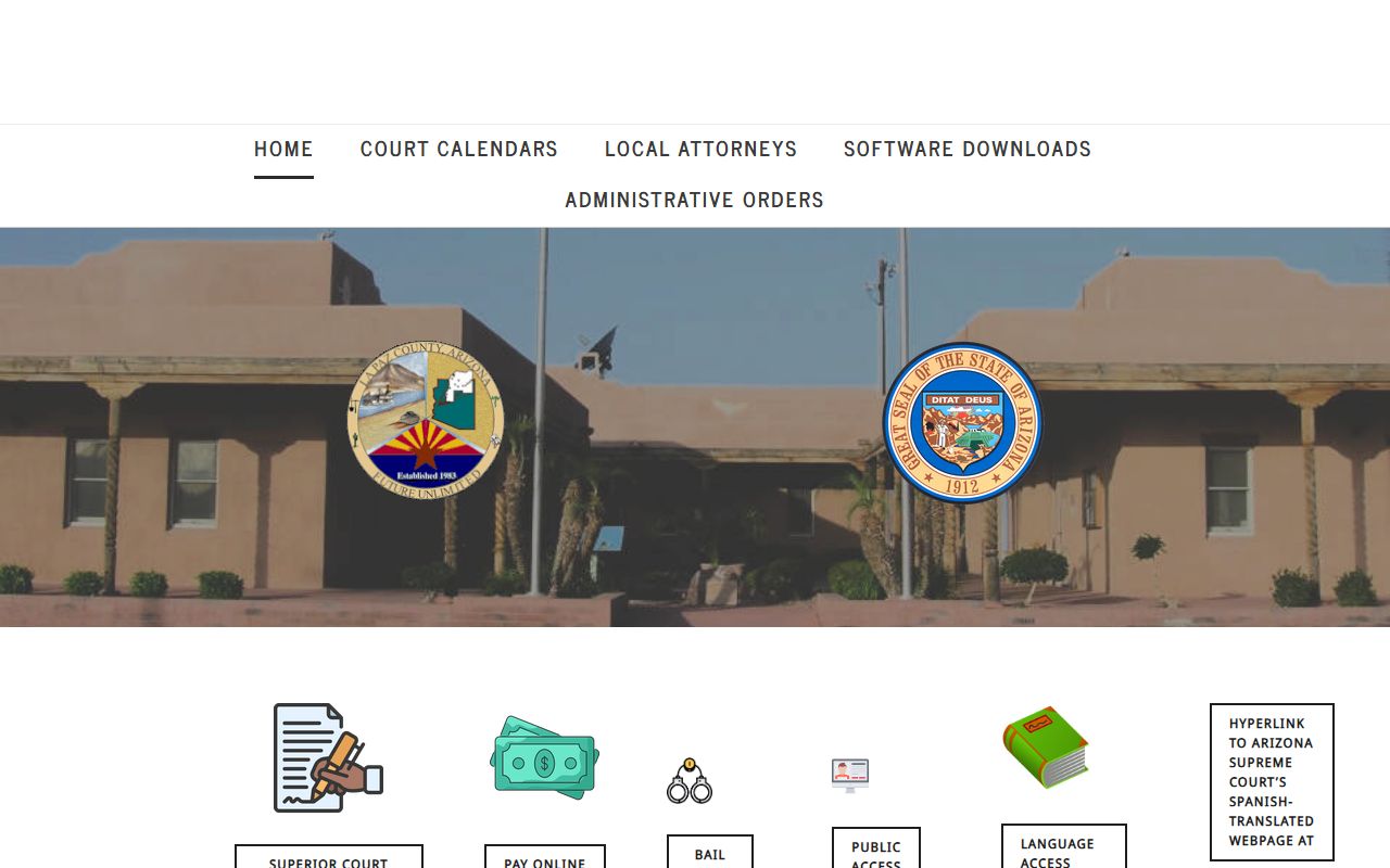 La Paz County Superior Court Clerk website with divorce records information